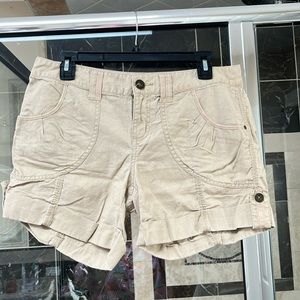Apt.9 tan shorts, size 8, good condition.